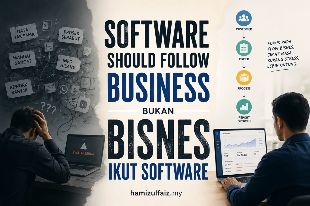 Software Should Follow Business - Bukan Bisnes Ikut Software