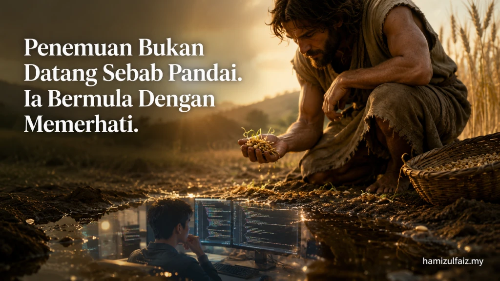 Penemuan Bukan Datang Sebab Pandai. Ia Bermula Dengan Pemerhatian