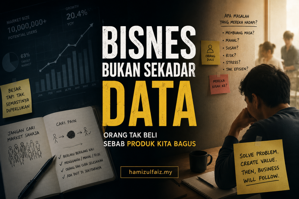 Bisnes Bukan Sekadar Data: Orang Tak Beli Sebab Produk Kita Bagus