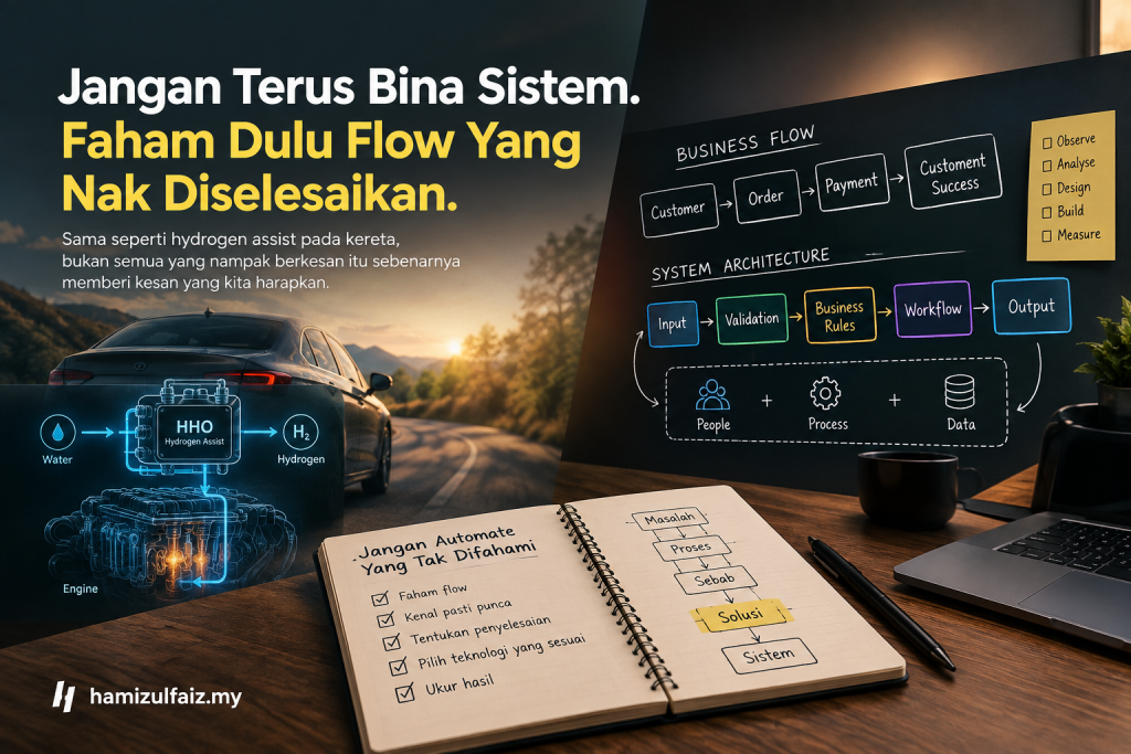 Jangan Terus Bina Sistem. Faham Dulu Flow Yang Nak Diselesaikan
