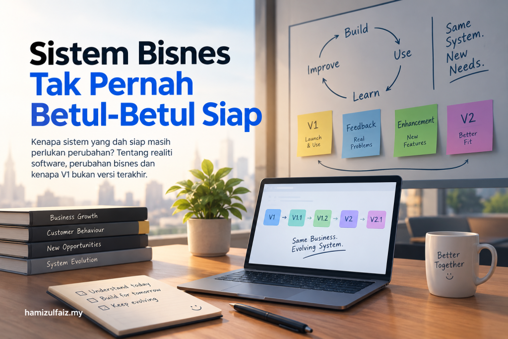 Sistem Bisnes Tak Pernah Betul-Betul Siap