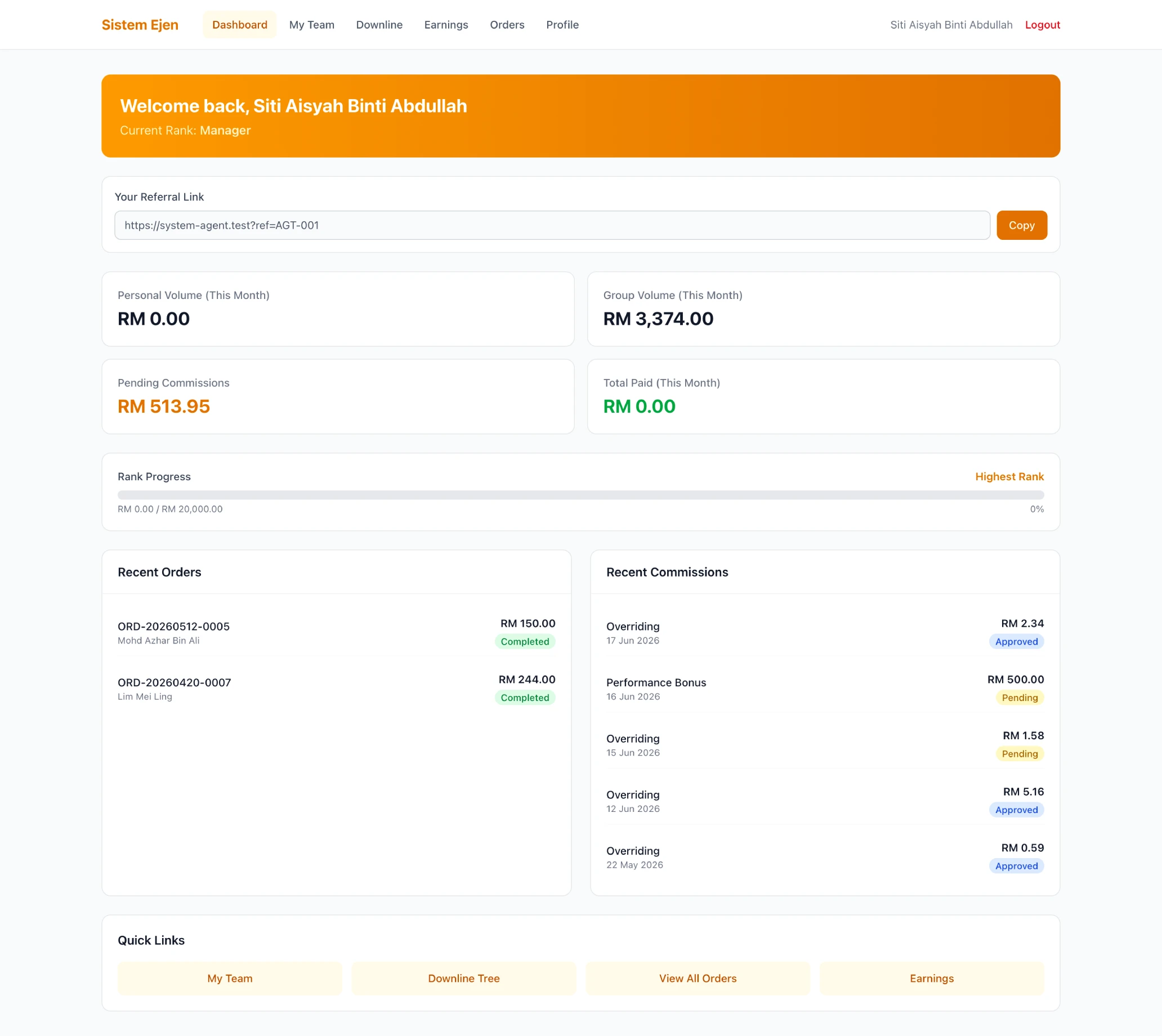 Agent Portal — Ejen Urus Diri Sendiri, HQ Fokus Operasi
