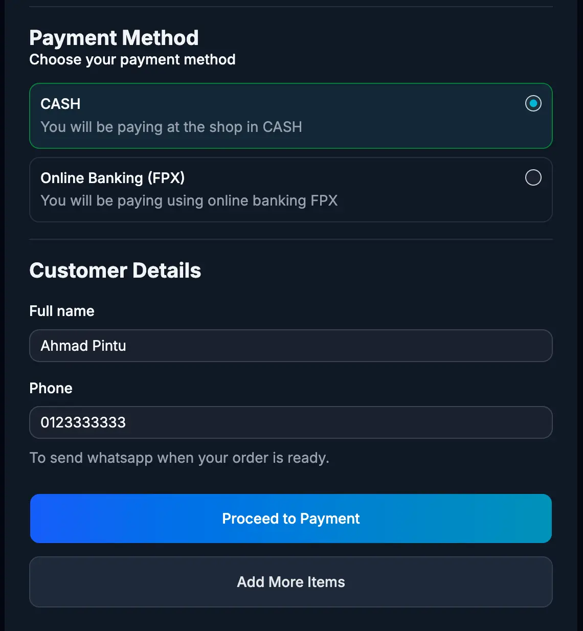 eServe - order tanpa login