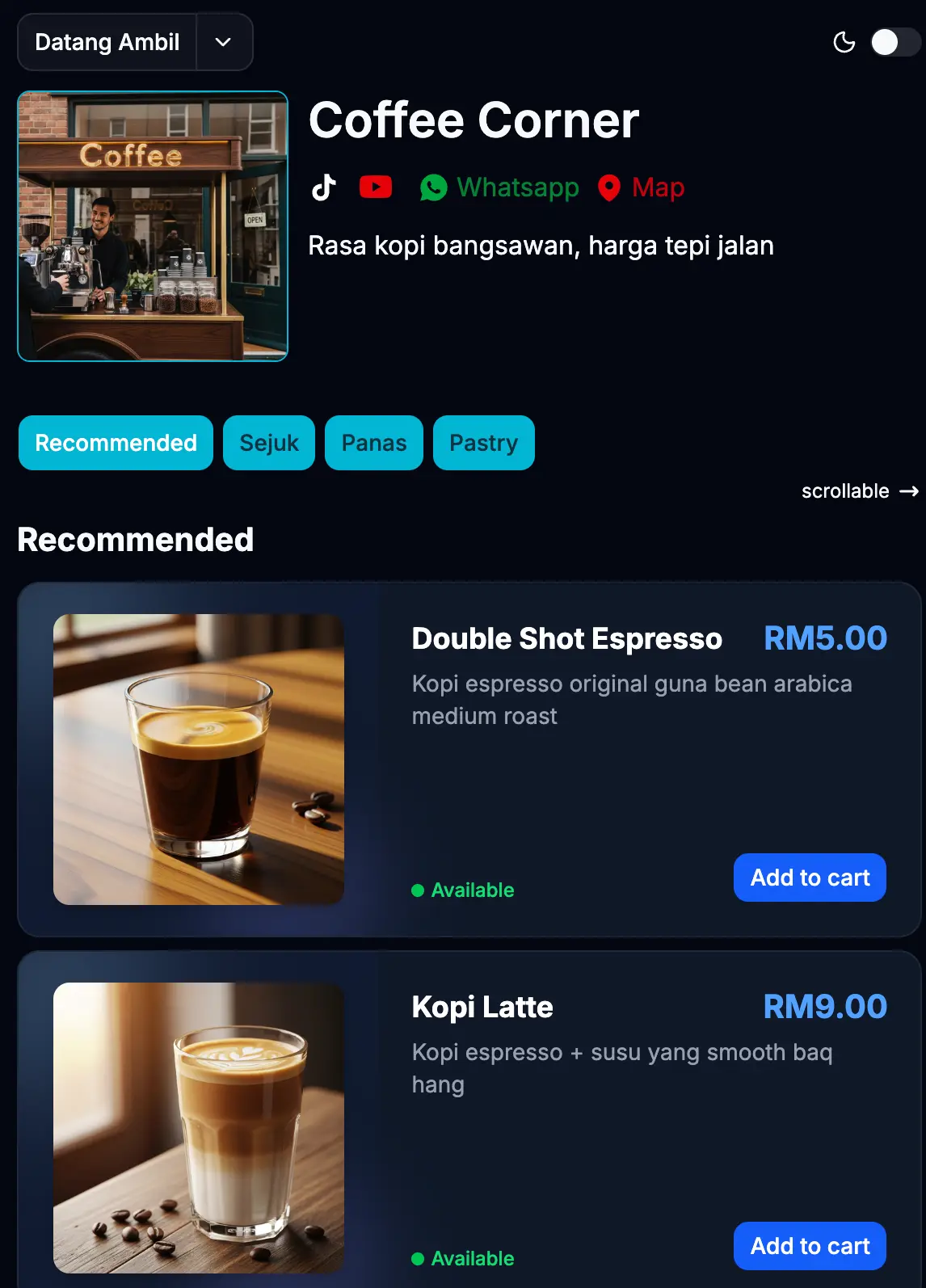 eServe - Order Cara Simple