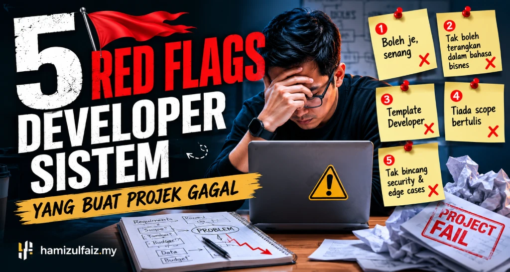 Red flag developer yang buat sistem gagal