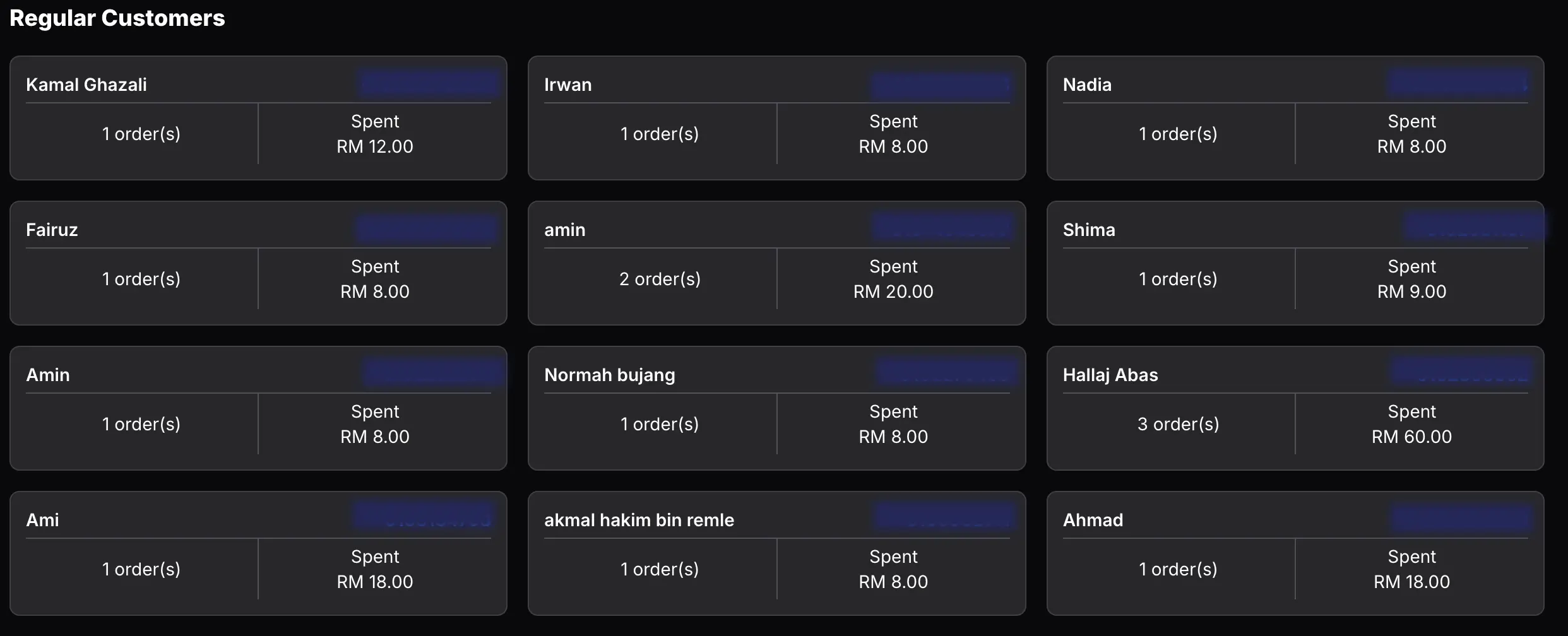 eServe - Senarai customer regular